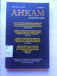Image of Ahkam Jurnal Hukum Islam